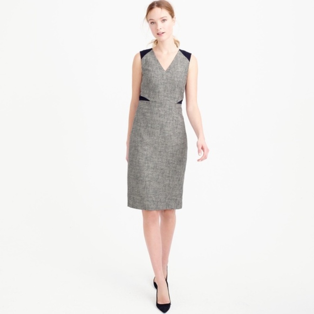 NEW J. Crew Sleeveless Tweed and Eyelet dress